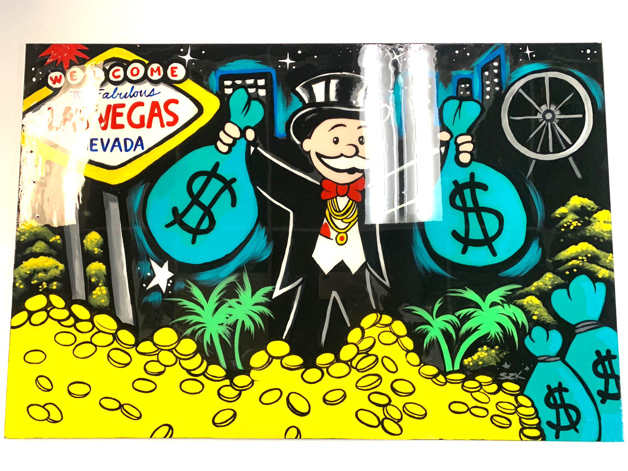 designer lv monopoly man poster